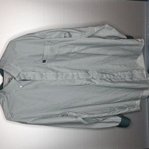 Cinch Men's Green Striped Button Down Shirt